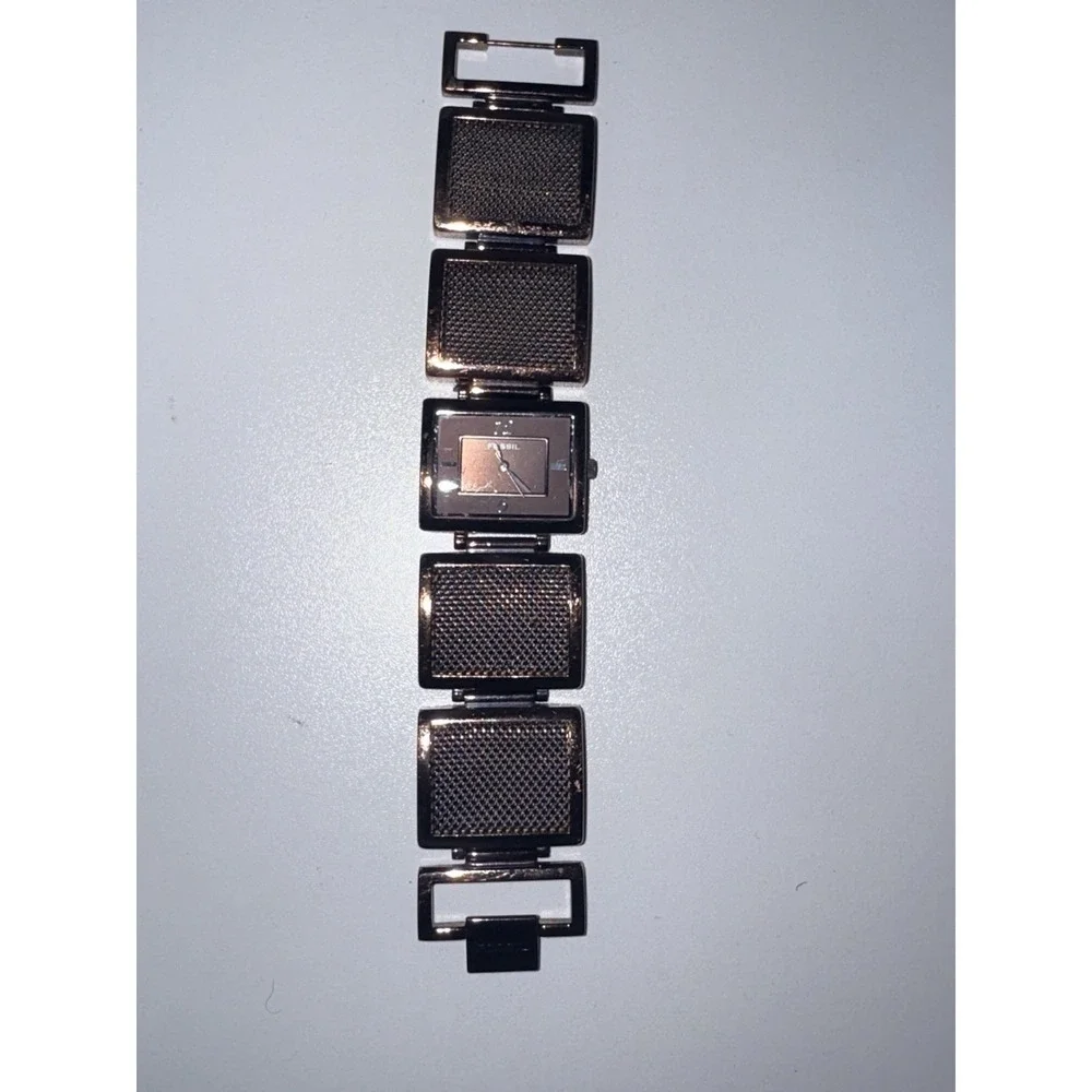 Fossil F2‎ Bronze Chocolate Quartz Analog Watch ES-1906 Needs New Batteries